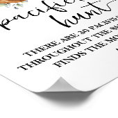 ベアー緑おしゃぶり狩りベビーシャワーゲームサイン ポスター (角)