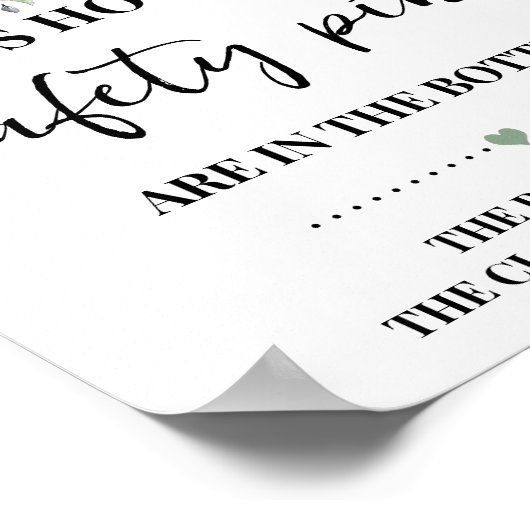 ベアー緑の安全ピンベビーシャワーゲームの数 ポスター (角)