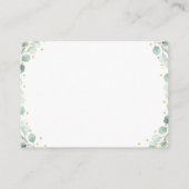 ベアー緑の金ゴールド赤ちゃんシャワー予約リクエスト エンクロージャーカード (裏面)