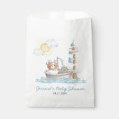 ベアー航海のウォーター色のボート赤ちゃんシャワー フェイバーバッグ (正面)
