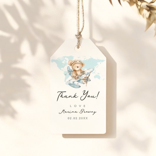 ベアー航空飛んでいる機、アドベンチャー待ち ギフトタグ