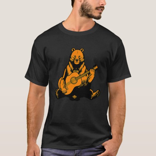 ベアー遊ズギターかわいいギタープレーヤー3 Tシャツ (正面)