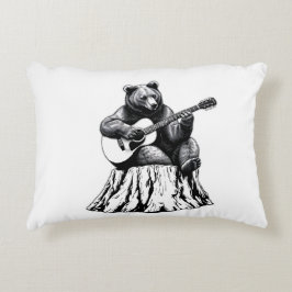 ベアー遊ズギター長方形アクセント枕 アクセントクッション
