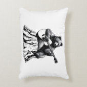 ベアー遊ズギター長方形アクセント枕 アクセントクッション (正面(垂直))