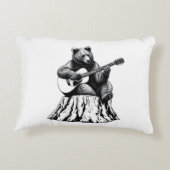 ベアー遊ズギター長方形アクセント枕 アクセントクッション (裏面)