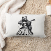 ベアー遊ズギター長方形装飾用クッション ランバークッション (ブランケット)
