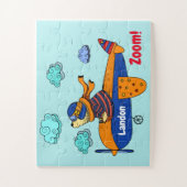 ベアー飛行機!キッパーソナライズされたト ジグソーパズル (縦)