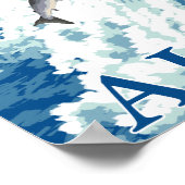 ベアー魚釣りイン川 – チリ川,アラスカ ポスター (角)