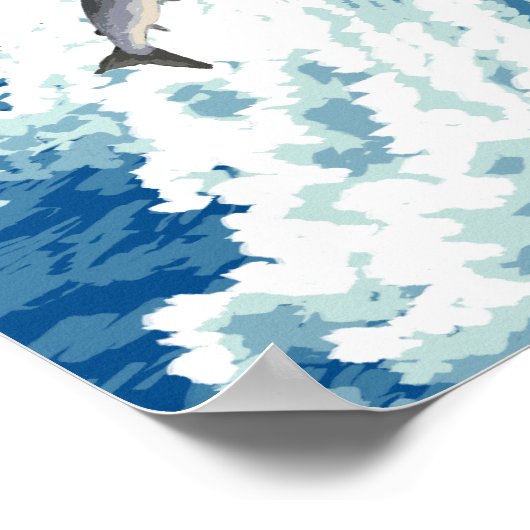 ベアー魚釣りイン川 – ヴィンテージ旅行ポスター ポスター (角)