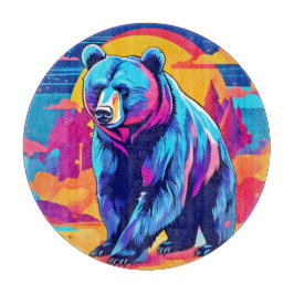 ベアー鮮やかアート カッティングボード