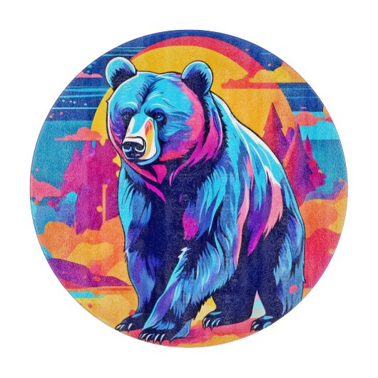 ベアー鮮やかアート カッティングボード (正面)