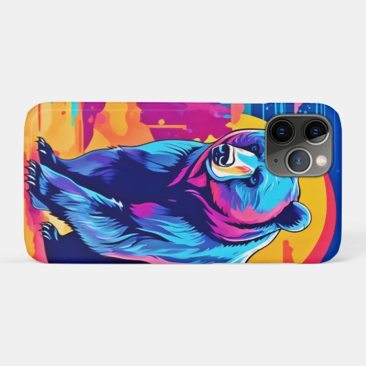 ベアー鮮やかアート Case-Mate iPhoneケース (裏面(横))