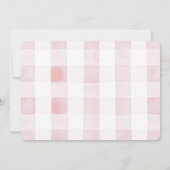 ベアー・イ1歳の誕生日ベアーピンクバルーンガール写真 招待状 (裏面)