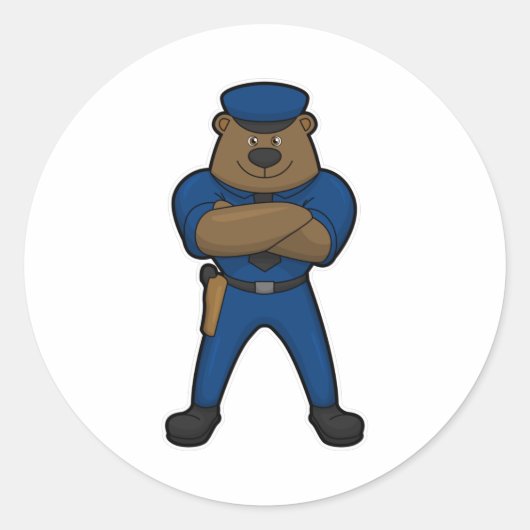 ベアー・コップ警察 ラウンドシール (正面)