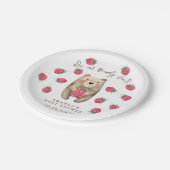 ベアー – 私たちは赤ちゃんシャワーを心待ちできる ペーパープレート (アングル)