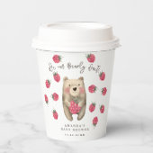 ベアー – 私たちは赤ちゃんシャワーを心待ちできる 紙コップ (正面)