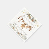 ベアーClothestLineコールド外ベビースシャワー スタンダードカクテルナプキン (角)