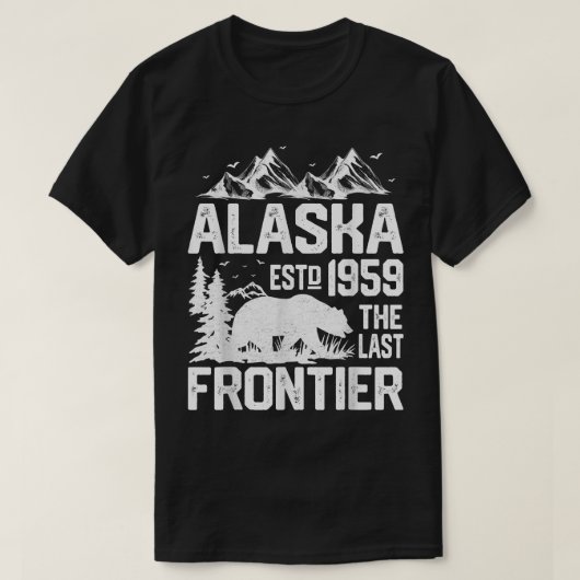 ベア動揺してアラスカ男女性女性アラスカ恋人ヴィント Tシャツ (デザイン正面)