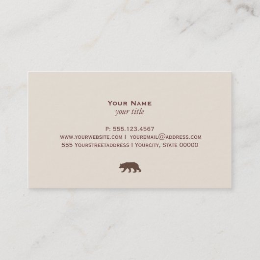 ベア名刺 名刺 (裏面)