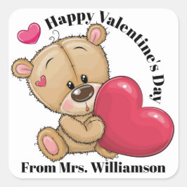 ベア大切ステッカー スクエアシール