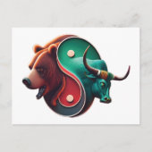 ベア対ブル取引 ポストカード (正面)