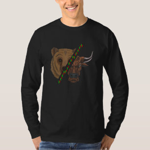 ベア対ブル暗号チャート分析の暗号通貨 Tシャツ