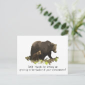 ベア感謝していーファミリー素晴らしのパパ ポストカード (スタンド正面)