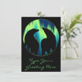 ベア招待状パーソナライズされたオーロラベアーズカード 招待状 (スタンド正面)