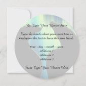 ベア招待状パーソナライズされたオーロラベアーズカード 招待状 (裏面)