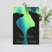 ベア招待状パーソナライズされたオーロラベアーズカード 招待状 (スタンド正面)