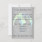 ベア招待状パーソナライズされたオーロラベアーズカード 招待状 (裏面)