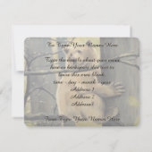 ベア招待状パーソナライズされたズスピリットベアアートRSVP 出欠カード (裏面)