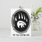 ベア招待状パーソナライズされたズトライバルベアーズカード 招待状 (スタンド正面)