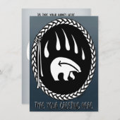 ベア招待状パーソナライズされたズトライバルベアーズカード 招待状 (正面/裏面)