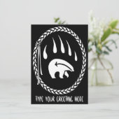 ベア招待状パーソナライズされたズトライバルベアーズカード 招待状 (スタンド正面)