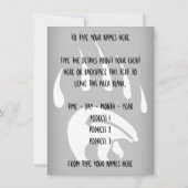 ベア招待状パーソナライズされたズトライバルベアーズカード 招待状 (裏面)