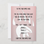 ベア招待状パーソナライズされたズトライバルベアーズカード 招待状 (裏面)