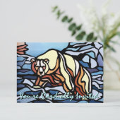 ベア招待状パーソナライズされたズポーラベアアートカード 招待状 (スタンド正面)