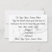 ベア招待状パーソナライズされたポーラクベアカッブカード 招待状 (裏面)