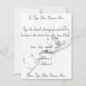 ベア招待状パーソナライズされたポーラクベアカッブカード 招待状 (裏面)