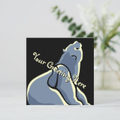 ベア招待状パーソナライズされたポーラベアアートカード 招待状 (スタンド正面)