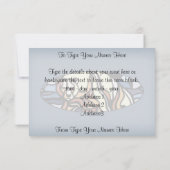 ベア招待状パーソナライズされたポーラベアアートカード 招待状 (裏面)