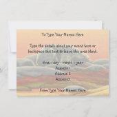 ベア招待状パーソナライズされたポーラベアアートカード 招待状 (裏面)