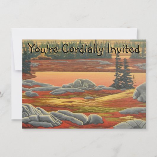 ベア招待状パーソナライズされたポーラベアアートカード 招待状 (正面)