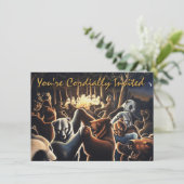 ベア招待状パーソナライズ踊りベアアートカード 招待状 (スタンド正面)