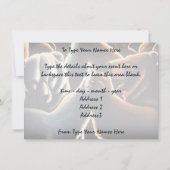 ベア招待状パーソナライズ踊りベアアートカード 招待状 (裏面)