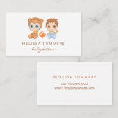 ベア男の赤ちゃんベビシッターチ気にャイル 名刺 (正面/裏面)