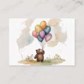 ベア男女兼用ベビーシャワーおむつラッフル エンクロージャーカード (裏面)