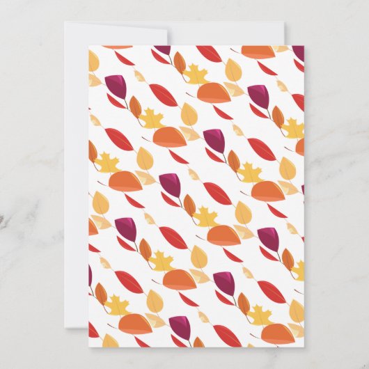 ベア秋カボチャ赤ちゃんシャワー 招待状 (裏面)