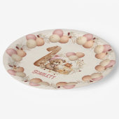 ベア秋1stバースデーガール紙プレート ペーパープレート (アングル)